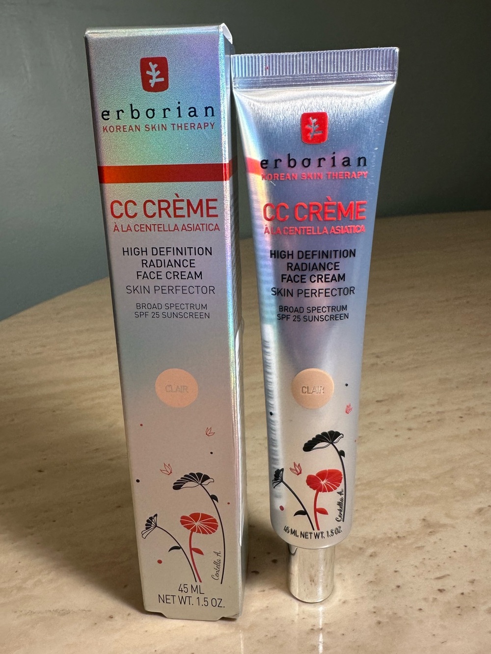 Erborian CC Creme High Definition Radiance Face Cream SPF 25 Clair 1.5 oz